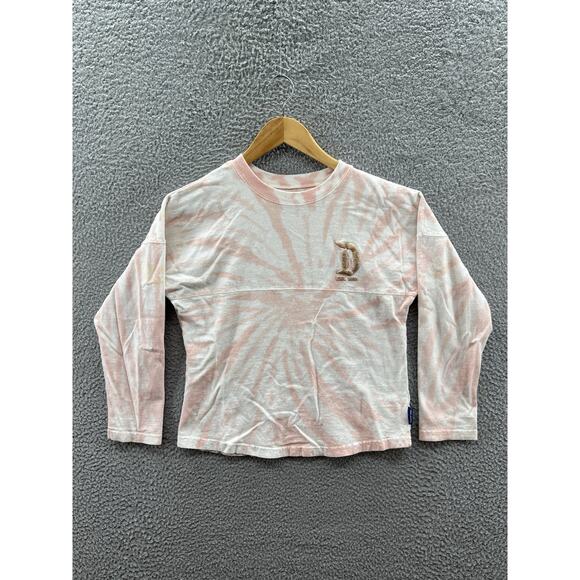 Disney Parks Spirit Jersey Pink Rose Gold Tie Dye Glitter Size Youth Size Large - Picture 1 of 3